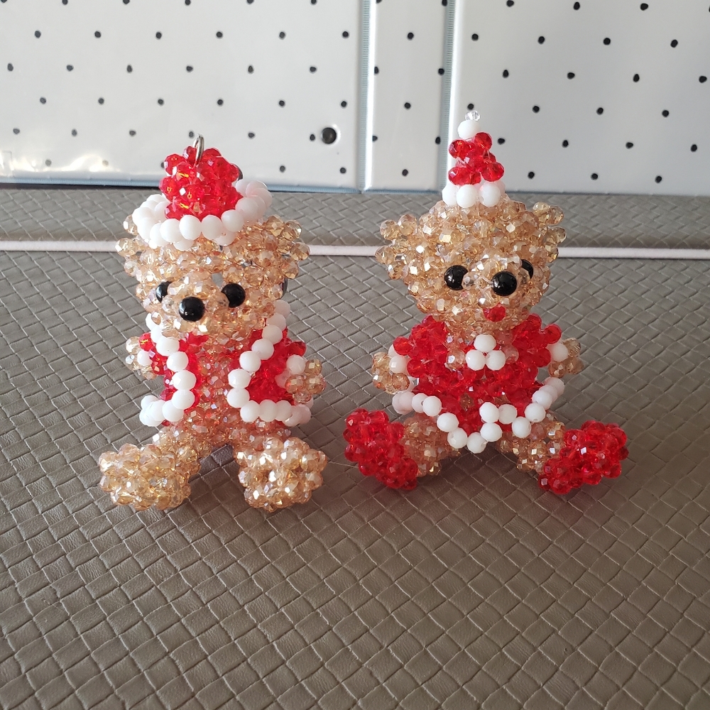 Handmade Cute Bear Couples Key Chain